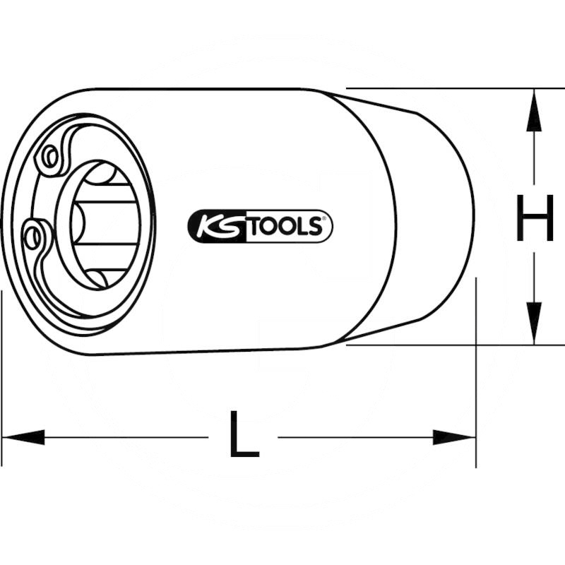 KS Tools Stud driver, special adaptor, M8, 1/2" | zdjęcie nr 2