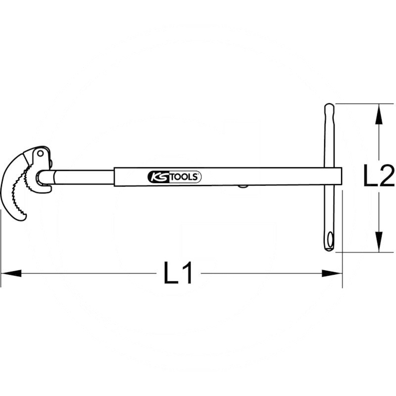 KS Tools Telescopic tap nut wrench, 32-63mm | zdjęcie nr 2