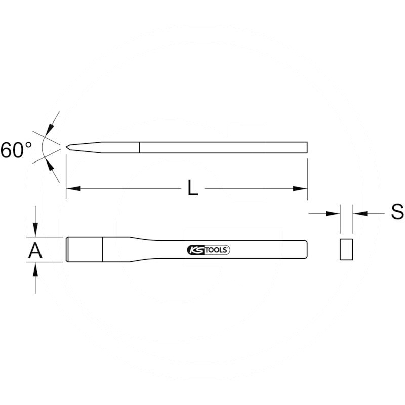 KS Tools Tiler's chisel, 100mm | zdjęcie nr 2