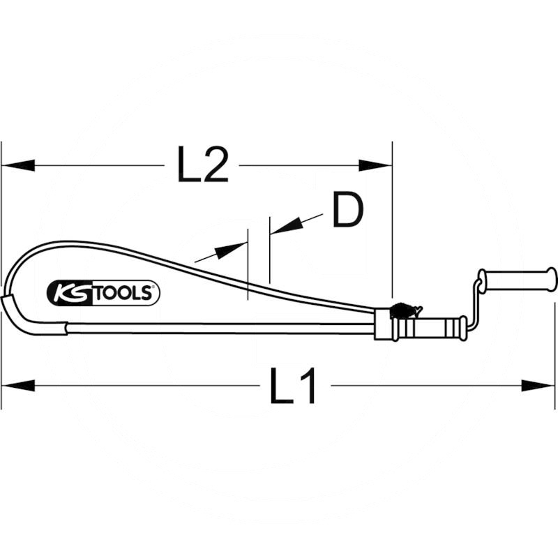 KS Tools Toilet unblocker, Ø 30mmx0,9 m | zdjęcie nr 2