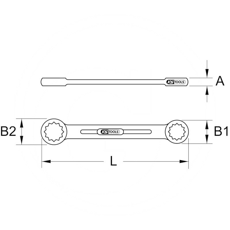 KS Tools ULTIMATE+ ring spanner, 14x15mm | zdjęcie nr 2