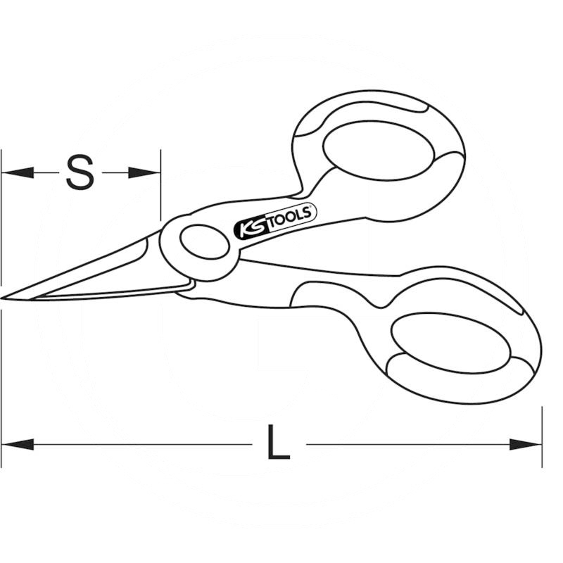 KS Tools Uni workshop scissors, 140mm | zdjęcie nr 2