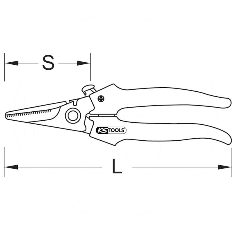 KS Tools Utility shears, straight, 145mm | zdjęcie nr 2