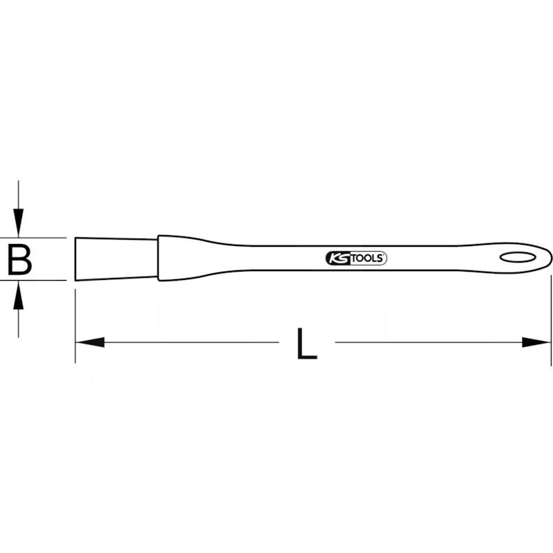 KS Tools VDE dusting brush, straight, 180mm | zdjęcie nr 2