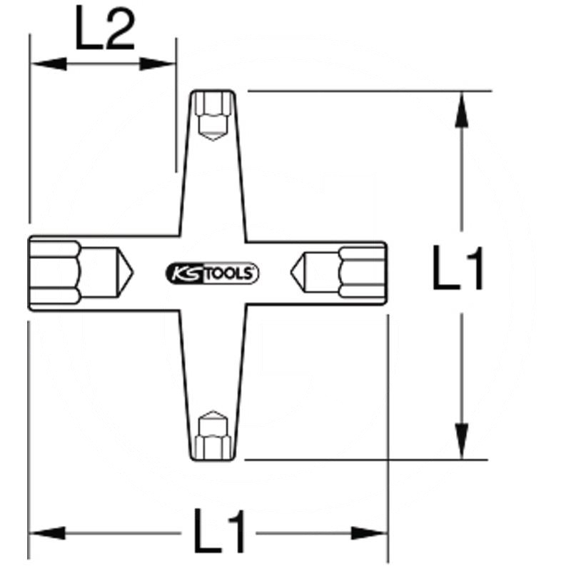 KS Tools VDE four way spanner, 10x12x14x17mm | zdjęcie nr 2