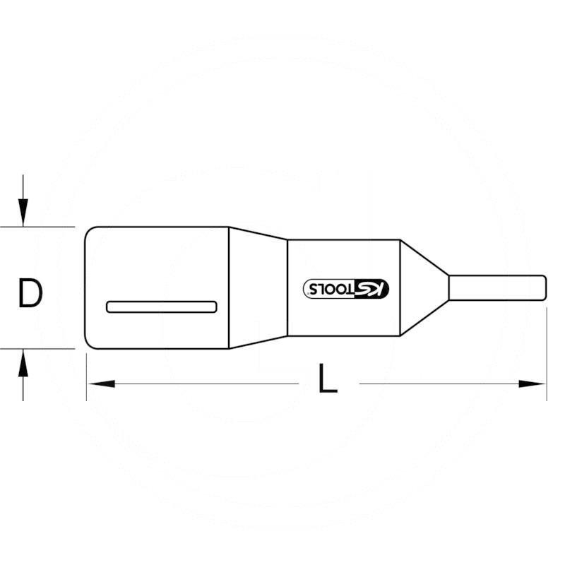 KS Tools VDE hex bit socket 1/2", long, 5mm | zdjęcie nr 2