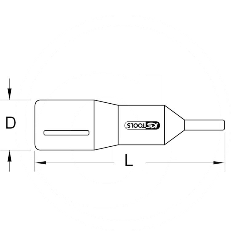 KS Tools VDE hex bit socket, 270mm, 3/8", 5mm | zdjęcie nr 2