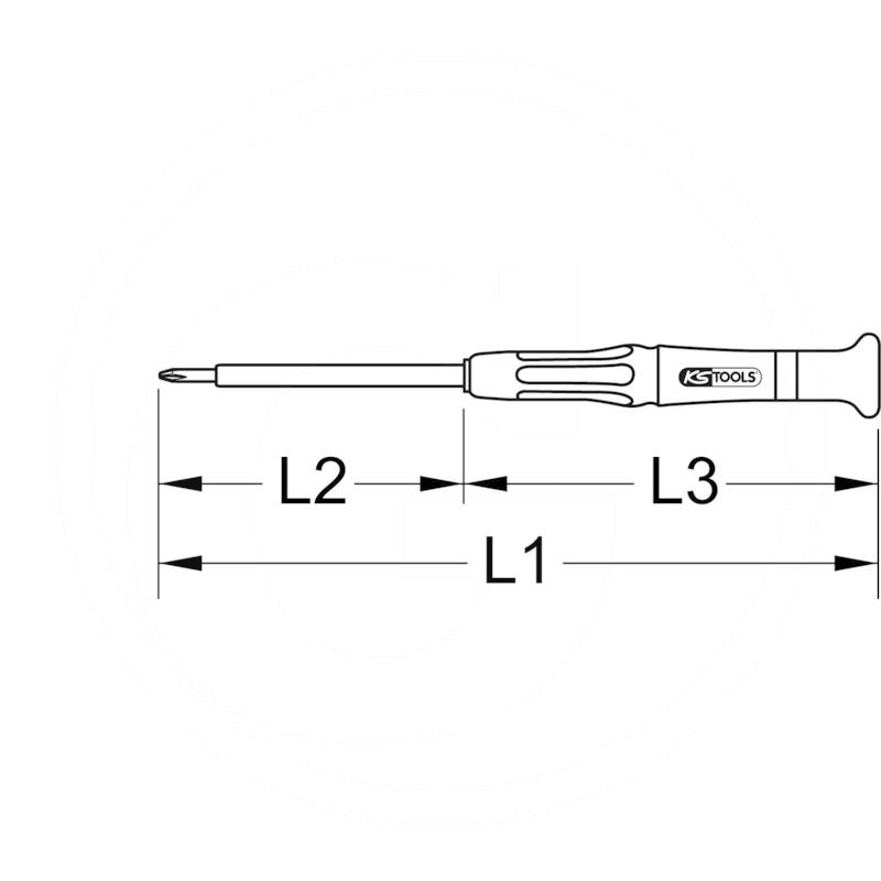 KS Tools VDE Precision screwdriver, PH0 | zdjęcie nr 2