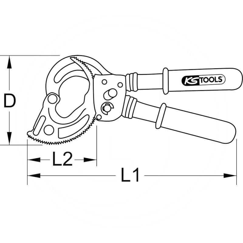 KS Tools VDE ratchet shear, 530mm | zdjęcie nr 2