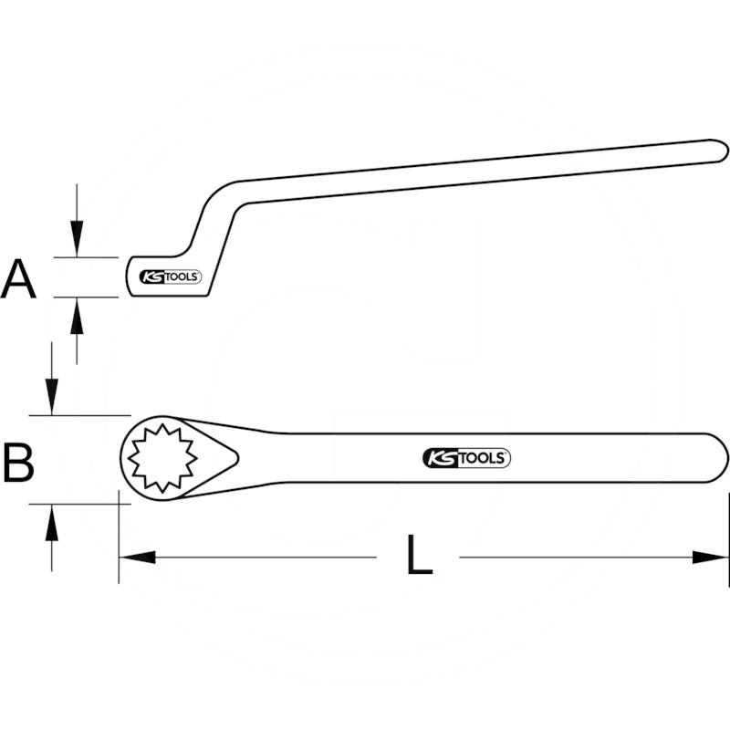 KS Tools VDE ring spanner offset, 11mm | zdjęcie nr 2