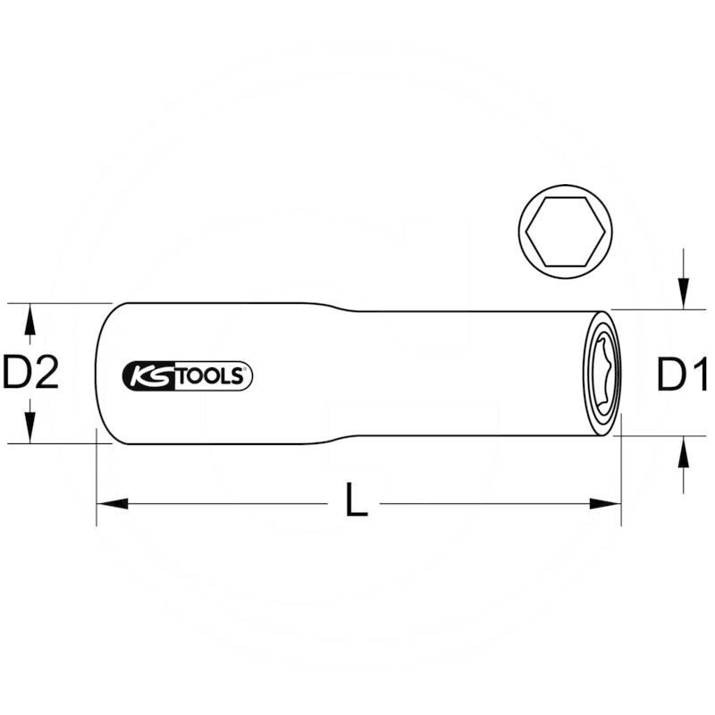 KS Tools VDE socket 1/2", L=145mm, 19mm | zdjęcie nr 2