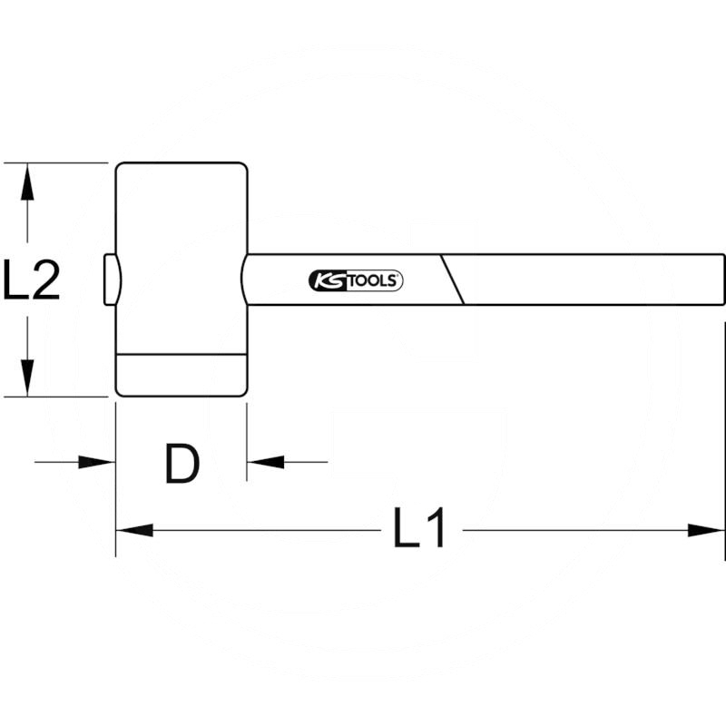 KS Tools VDE soft face hammer, 55mm | zdjęcie nr 2