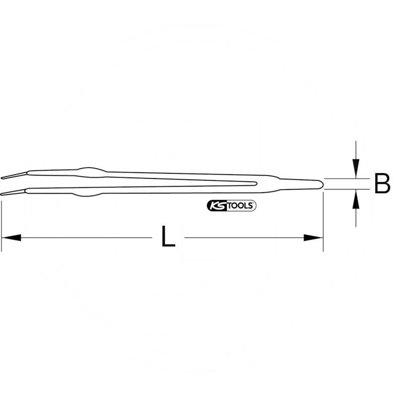 KS Tools VDE tweezers, curved, 11.5mm | zdjęcie nr 2