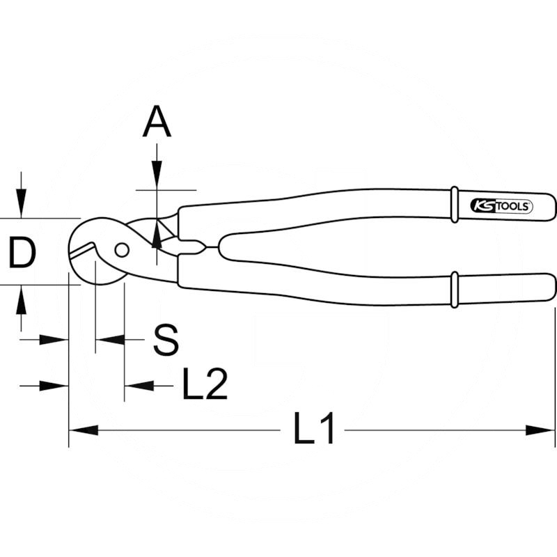 KS Tools VDE wire cable shear, 600mm | zdjęcie nr 2