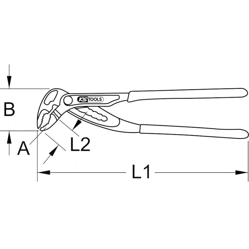 KS Tools water pump pliers,61,5mm | zdjęcie nr 2