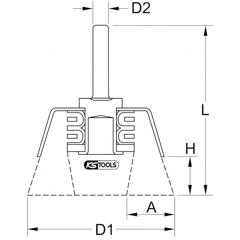KS Tools Wire brush,steel wire, 0,30,Ø63mm | zdjęcie nr 2