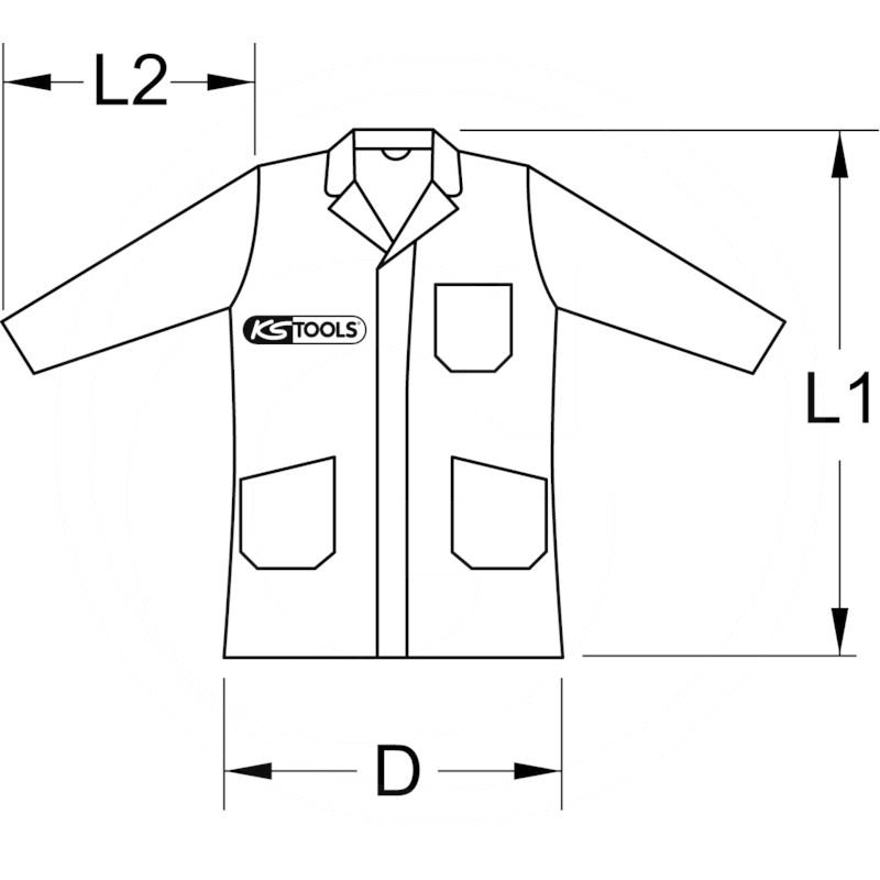 KS Tools Work coat, red/black, XL | zdjęcie nr 2