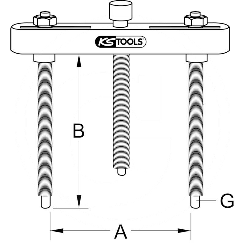 KS Tools Yoke f.bearing separator tool, 55-205mm | zdjęcie nr 2