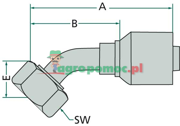 Parker PNE 06 DKOL M12x1.5 45° | 1CE48-6-4 | zdjęcie nr 2