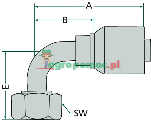 Parker PNE 20 DKOL M26x1.5 90° | 1CF48-18-12 | zdjęcie nr 2