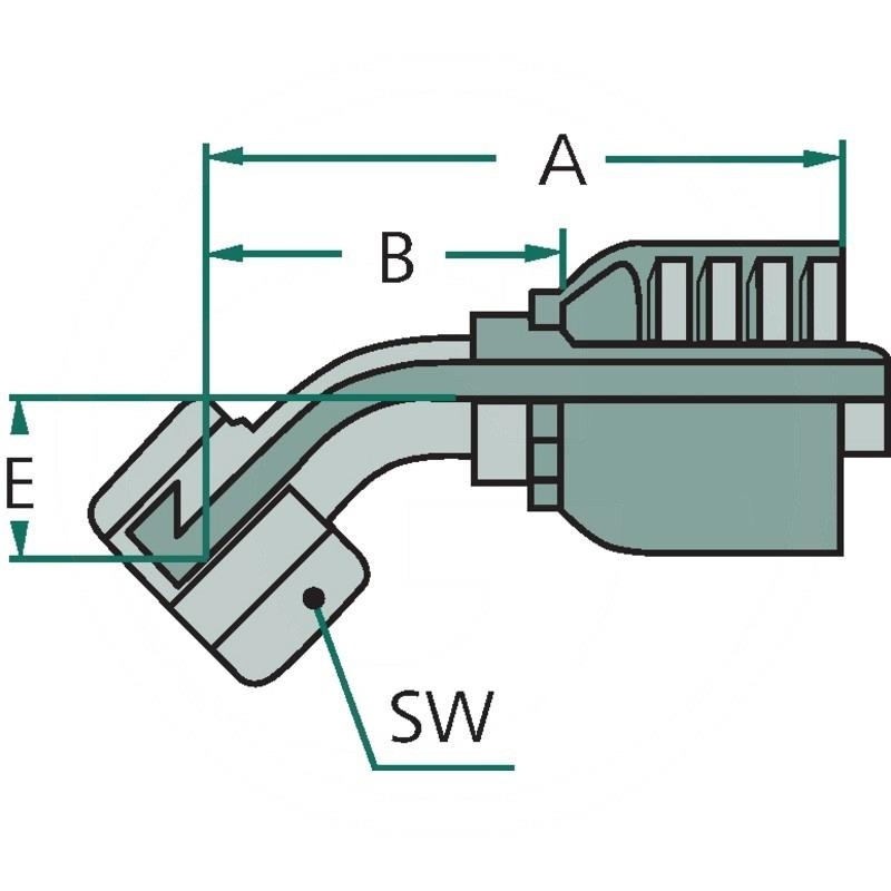 Parker PNE 20 DKOR 3/4" 45° | 1EB48-12-12 | zdjęcie nr 2