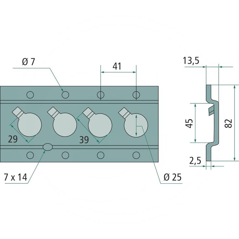 Round hole lashing rail | zdjęcie nr 2