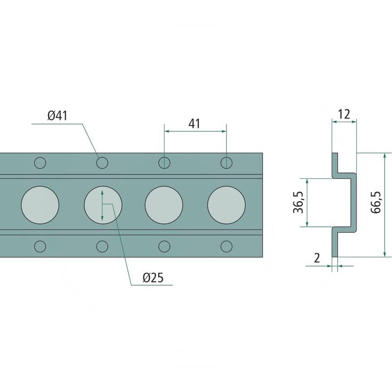 Round hole lashing rail | zdjęcie nr 2
