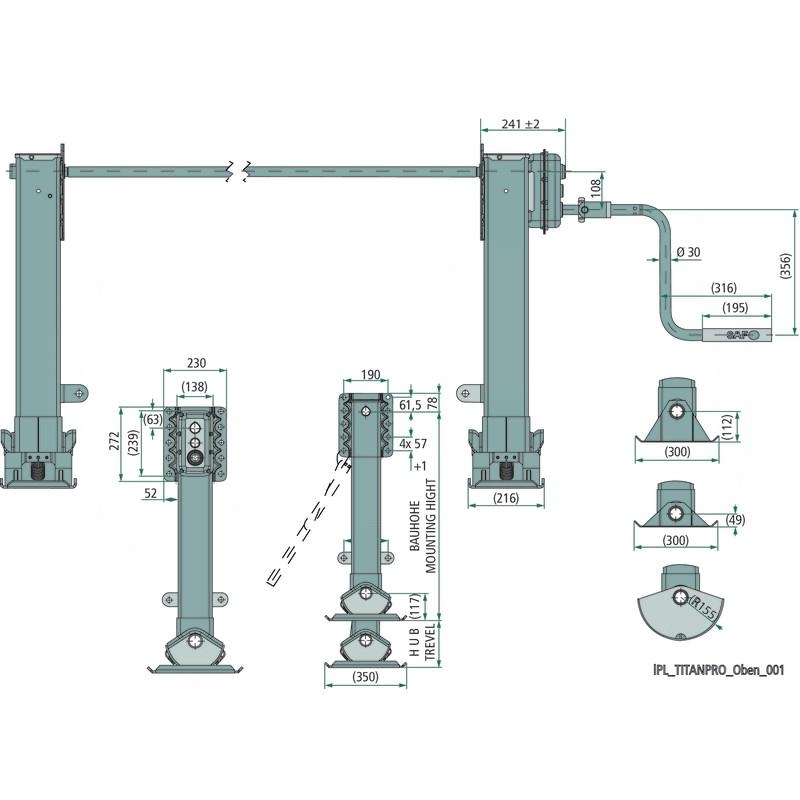 SAF Holland Landing leg set TITAN Pro with Compensating foot and Mounting plate | zdjęcie nr 2