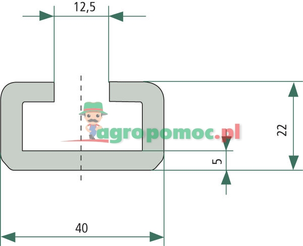 STAUFF C-profile mounting rail 1m heavy series 40x22 | zdjęcie nr 2