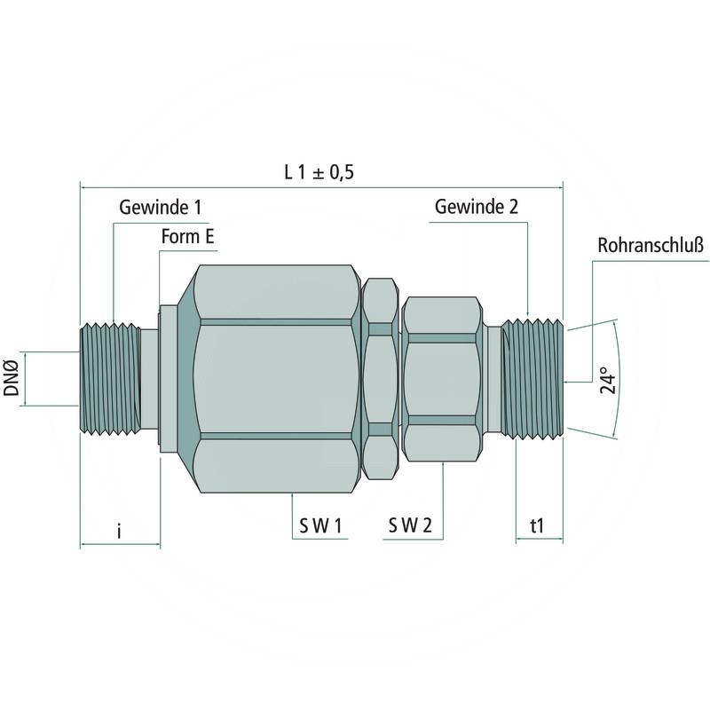 Straight rotary connector 1/4 x 08L (male-male) | zdjęcie nr 2