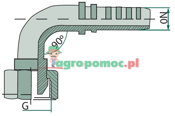 Volz PN 06 DKOL M16x1.5 90° VA | zdjęcie nr 2