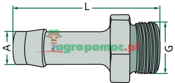 WABCO Hose barb | 893 129 401 2 | zdjęcie nr 2