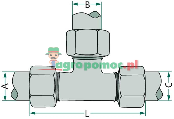 WABCO T-piece threaded fitting | 893 860 374 0 | zdjęcie nr 2