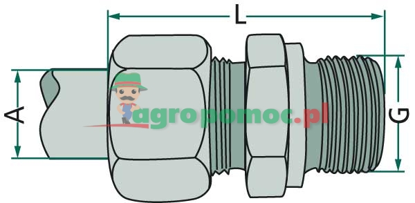 WABCO Threaded fitting | 893 800 014 0 | zdjęcie nr 2
