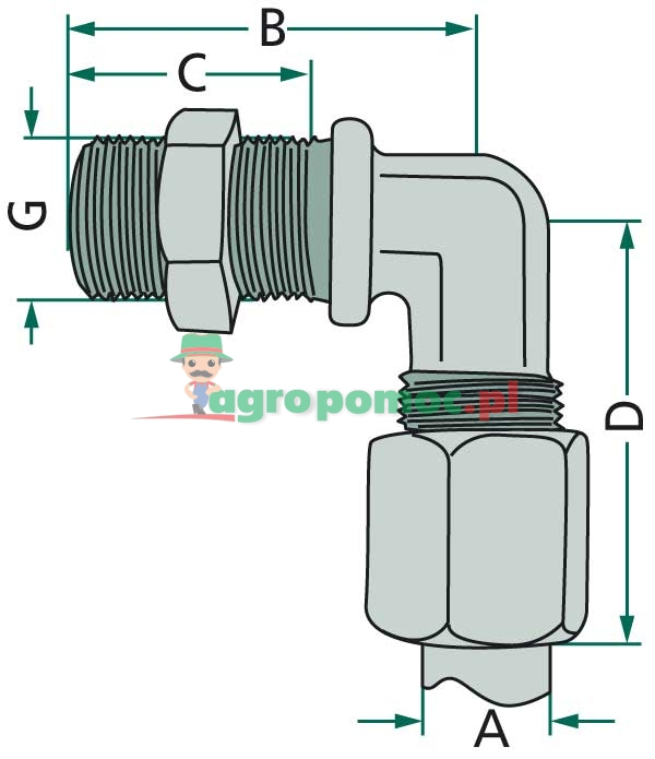 WABCO Threaded fitting | 893 830 042 0 | zdjęcie nr 2