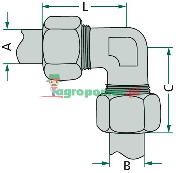 WABCO Threaded fitting | 893 840 014 0 | zdjęcie nr 2