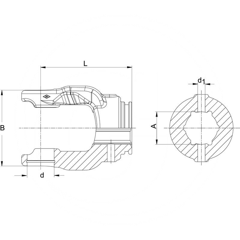 Walterscheid Inboard yoke | 136857, 1136857, 36.26.101 | zdjęcie nr 2