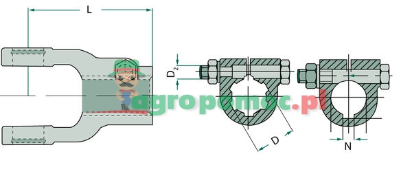 Walterscheid Yoke | 041248, 1041248, 20.19.105 | zdjęcie nr 2