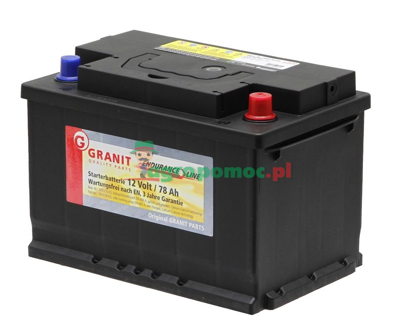 Battery 12V 72Ah filled (58557820G) - Spare parts for agricultural