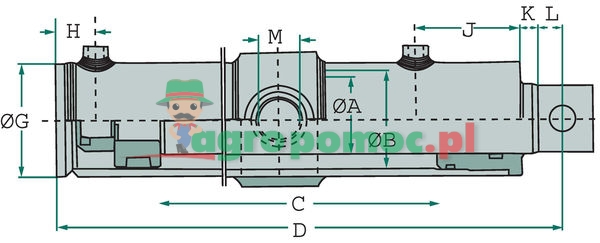 Cylinder DA HS-70-120-1000 | zdjęcie nr 1
