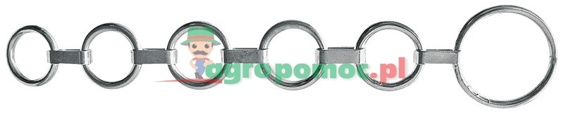 Flat link collar chain galvanised | zdjęcie nr 1