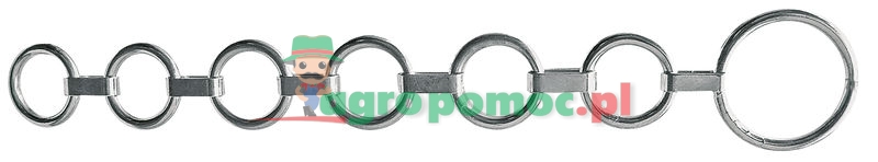 Flat link collar chain galvanised | zdjęcie nr 1