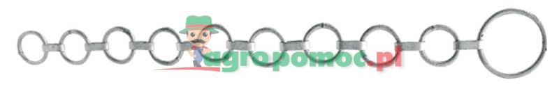 Flat link collar chain galvanised | zdjęcie nr 1