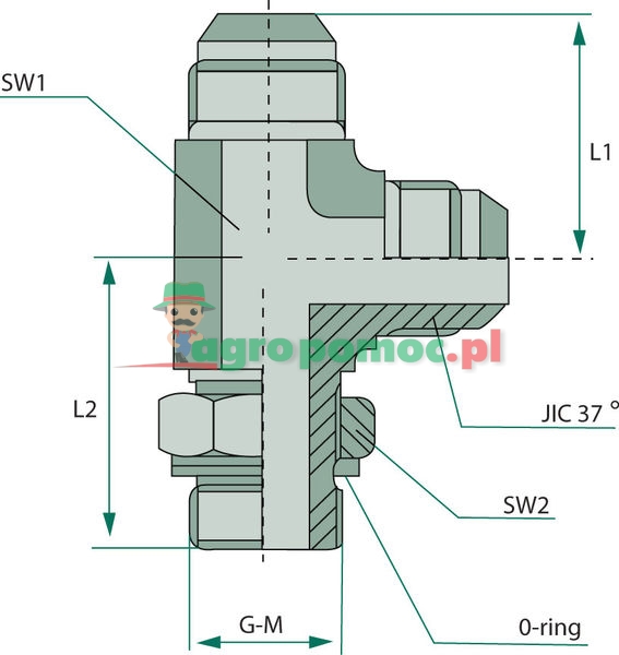 LAE 7/8 M-M JIC x 3/8 M-BSP | zdjęcie nr 1