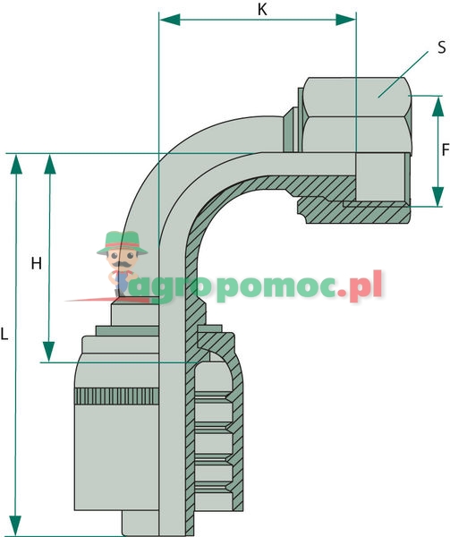 PNE 12 DKORF 13/16" 90° | zdjęcie nr 1