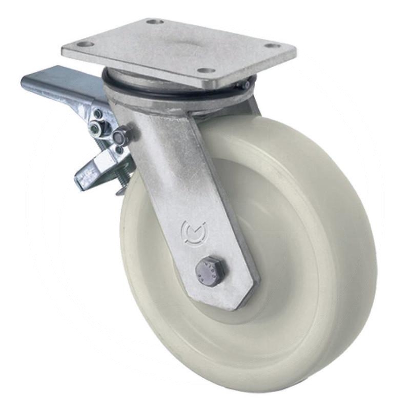 Polyamide heavy duty swivelling castors with double stop | zdjęcie nr 1