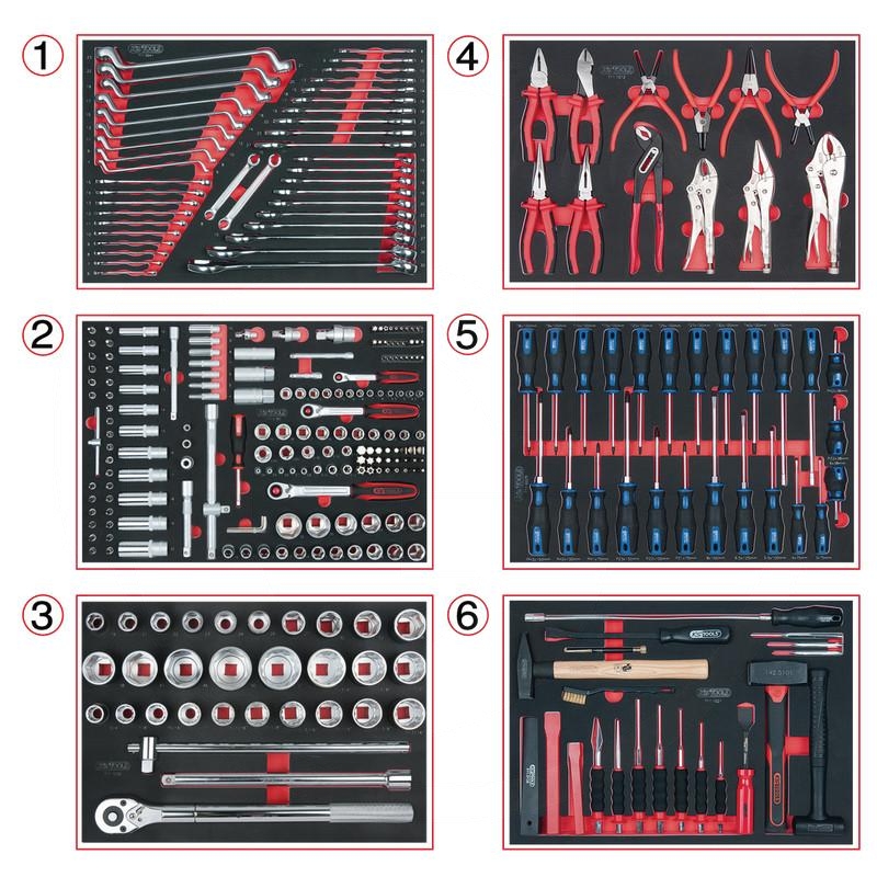 Werkzeugwagen + SCS Systemeinlagen-Satz, Landmaschinen, 310-tlg. | zdjęcie nr 1