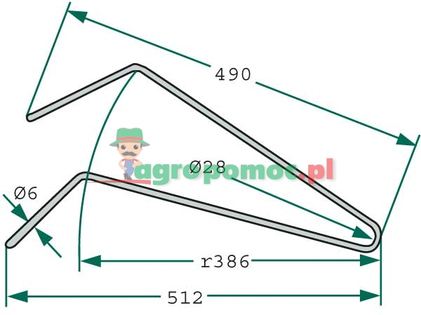 Wheel rake tine | 600005, 1139 | zdjęcie nr 1