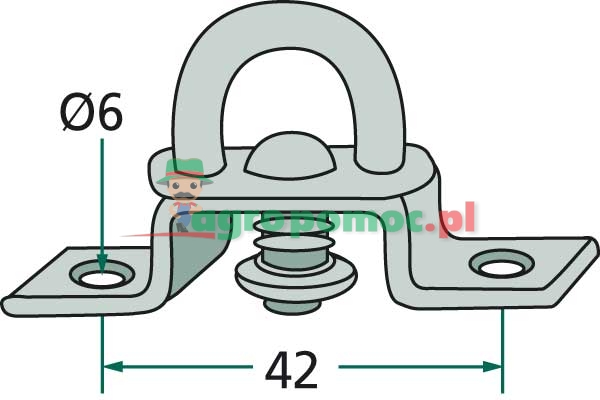 Blister Rotary Catch 66x17mm, for 2 Eyelets 40x22 mm | zdjęcie nr 1