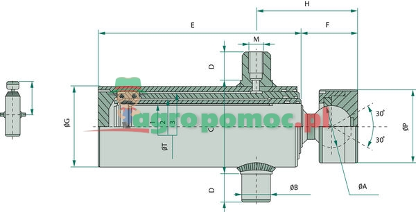 Chapel Telescopic cylinder AM-K-88-107-126-H1125 | zdjęcie nr 1